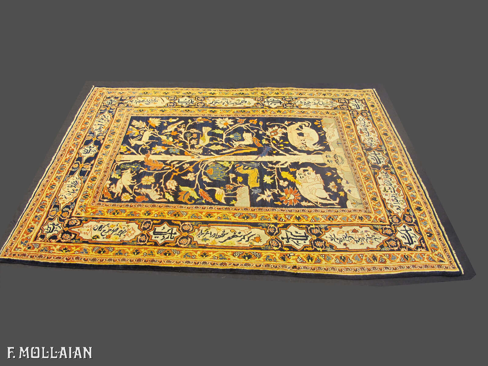 Tapis Persan Antique Tabriz Hadji djalili n°:29455918